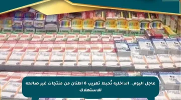 عاجل اليوم.. الداخلية تُحبط تهريب 6 أطنان من منتجات غير صالحة للاستهلاك